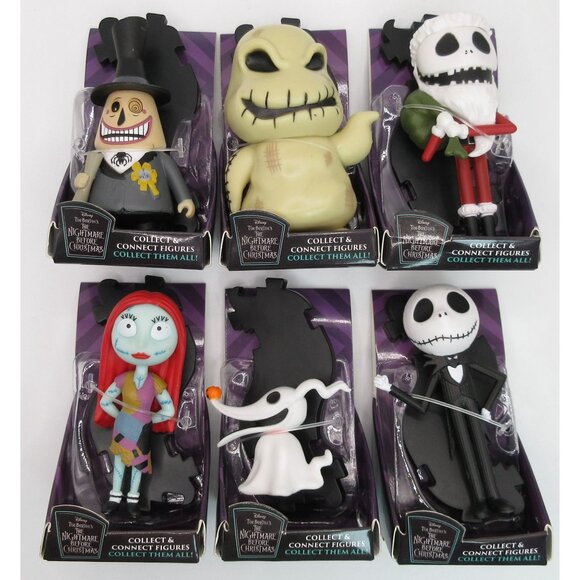Nightmare Before Christmas Collect & Connect Figure Complete Set of 6 Disney - Picture 2 of 6